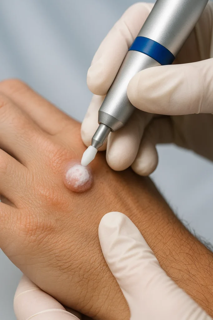 example of wart removal West Brompton using cryopen