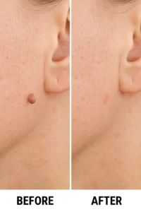Skin tags removal West Brompton before and after