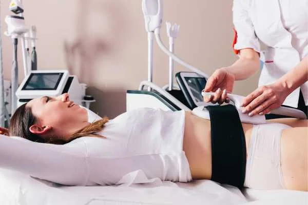 woman having body sculpting to help improve her body image and her mental health West Brompton